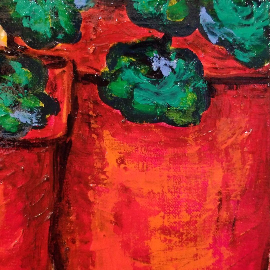 油絵　専用　ならんだゼラニウム