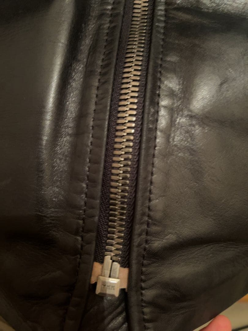 マルジェラ ハの字　八の字　ライダース　レザージャケット　5zip 馬革