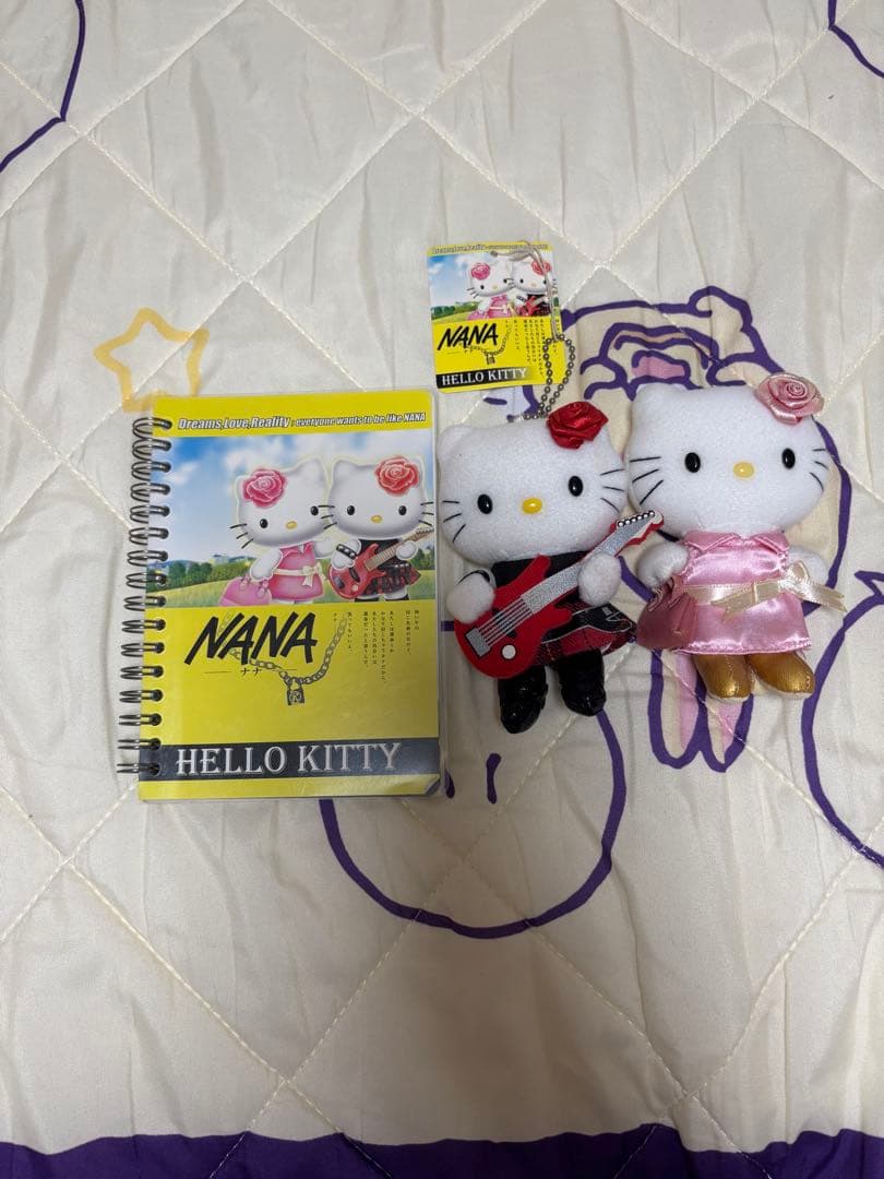 ハローキティ　ナナ　コラボ　ぬいぐるみマスコット　小松奈々　大崎ナナ　メモ帳