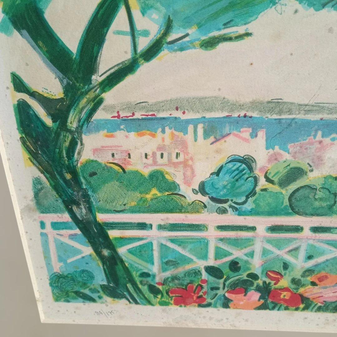 5701）ジル・ゴリチ　リトグラフ　サントロペ湾