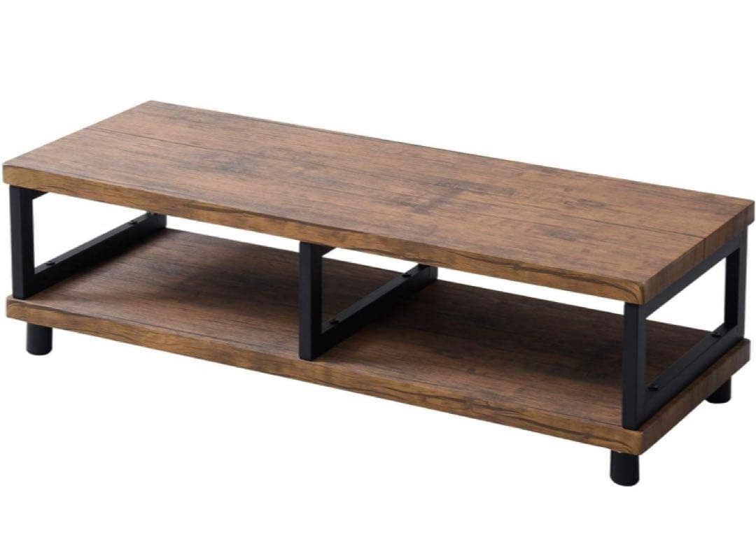 YAMAZEN テレビ台 ローボード幅100 42型TV対応 ブラウン/ブラック