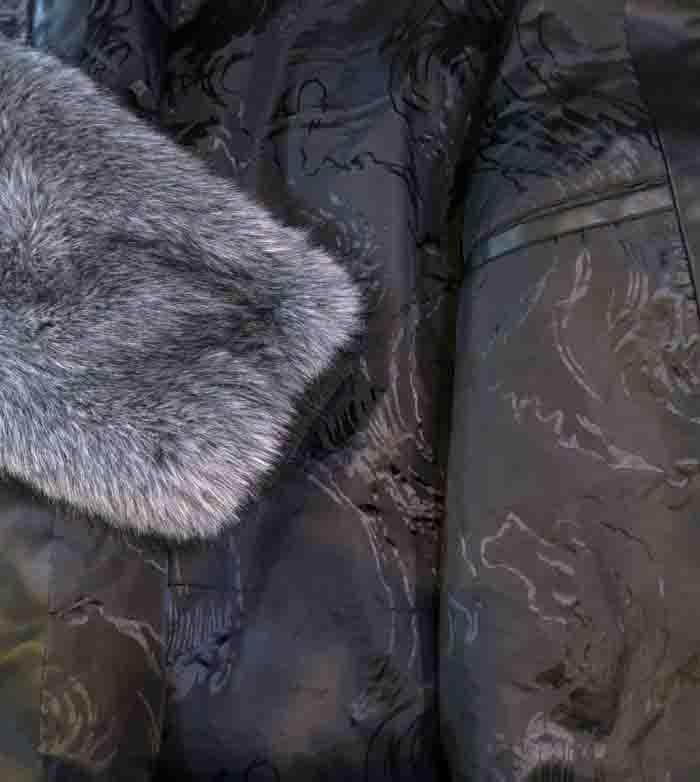 L ファー ブルゾン 大きなサイズ グレー ロック ロカビリー ヴィジュアル系