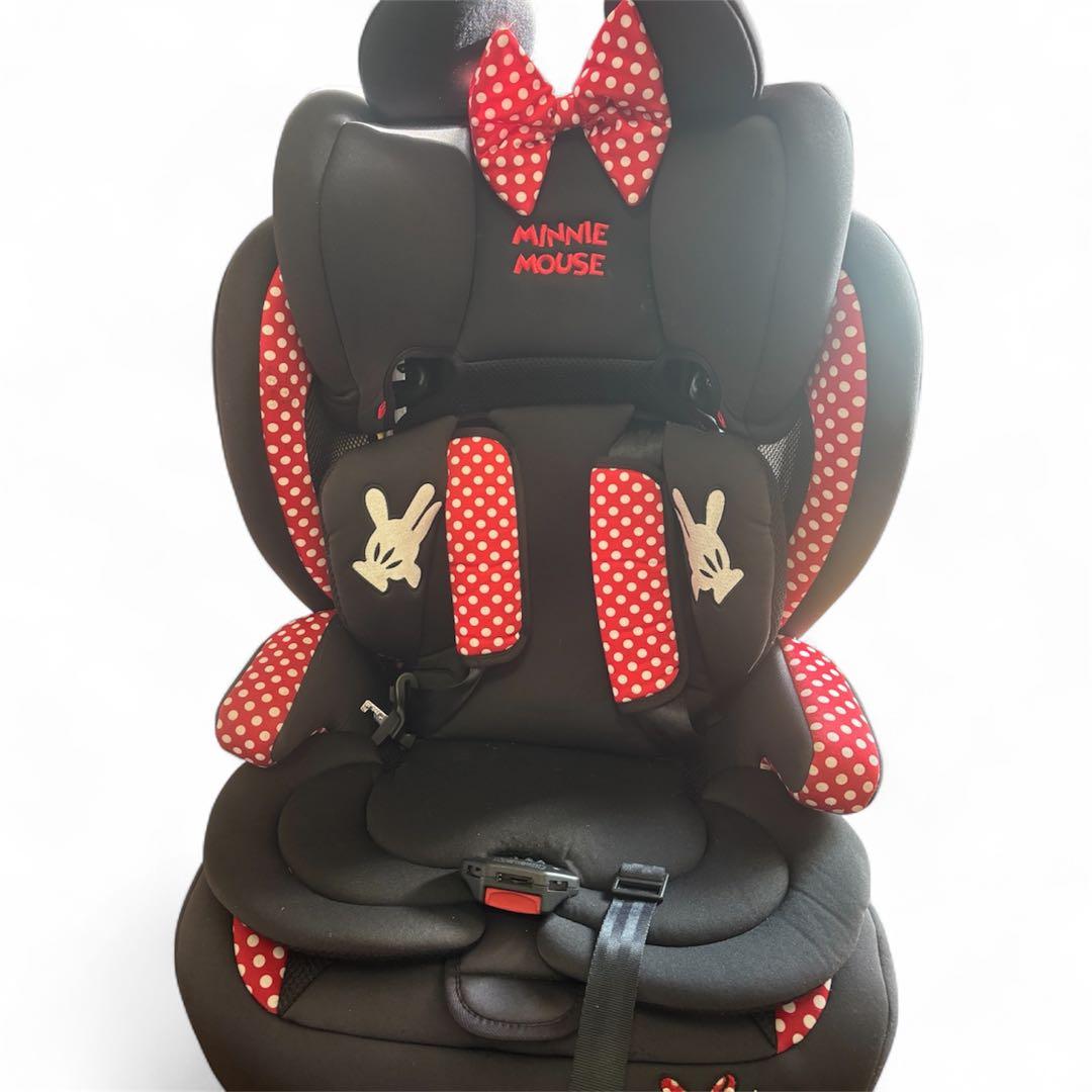 レア　ミニーマウスチャイルドシート　ジュニアシート　リボン