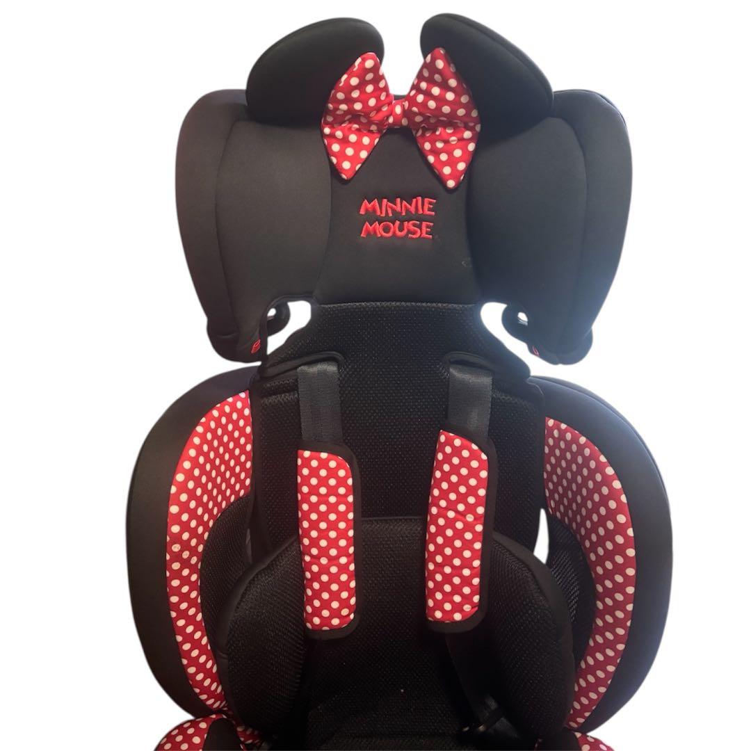 レア　ミニーマウスチャイルドシート　ジュニアシート　リボン