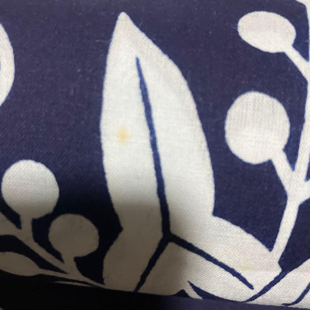 y*i様 新品保管品　「竺仙」浴衣反物 コーマ紺地染 流水にオモダカや菖蒲