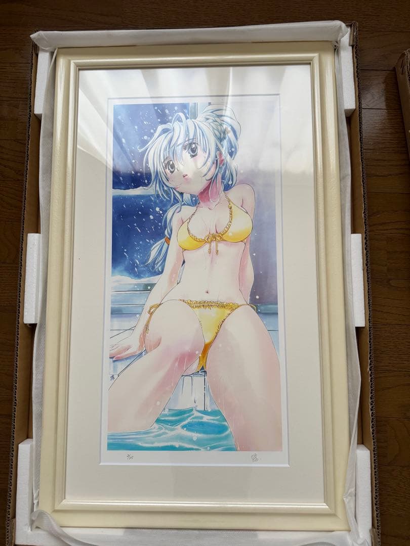 四季童子　フルメタルパニック！　複製原画　雪の降る夜に　2/25