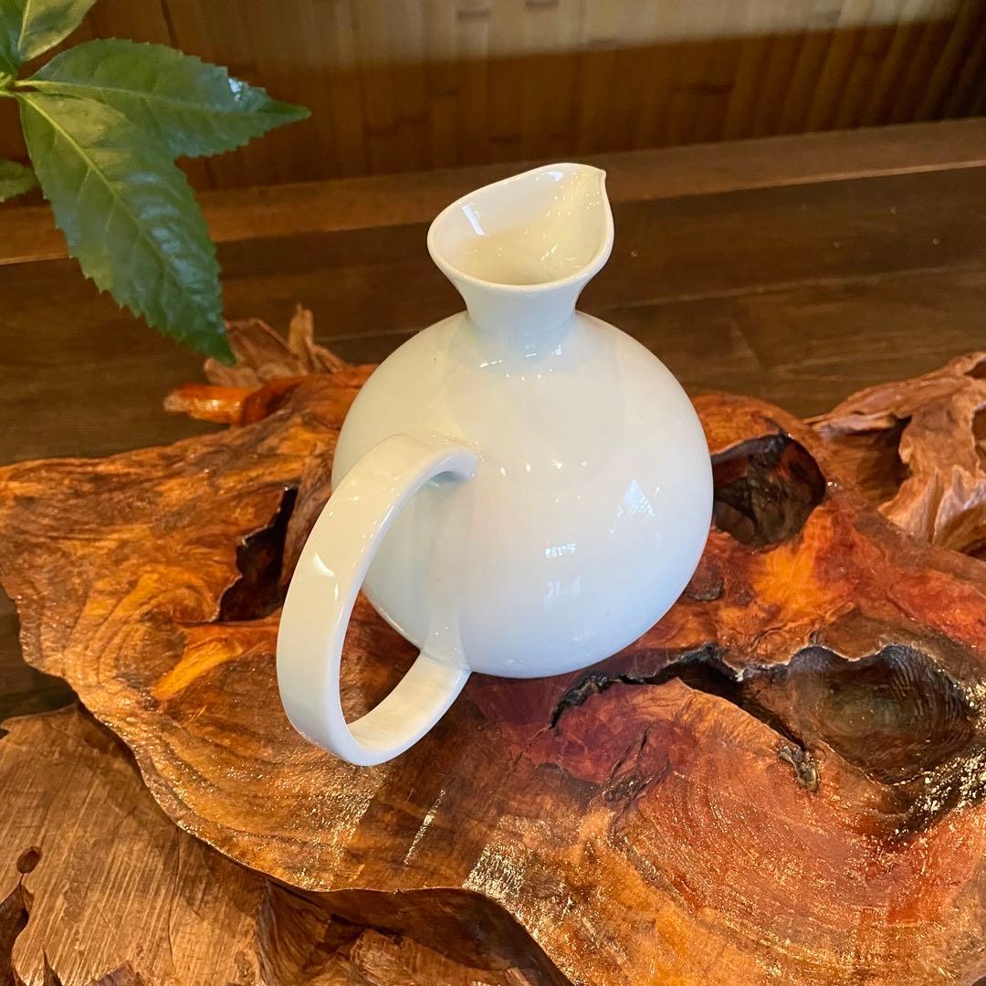 有田焼 中村清吾 作 白磁 水注★高麗庵清六窯 水差し 銚子 片口 ナチュラル