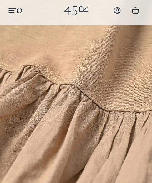 新品タグ付【45r】スーピマ天竺ラッパーパンツ 墨黒