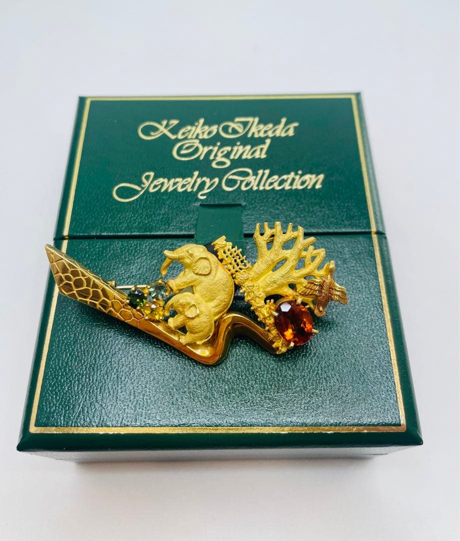 池田啓子ジュエリー　AKコレクション　アフリカシリーズ　K18ブローチ