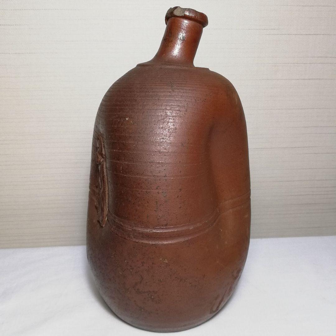 江戸末期 古備前 人形徳利 布袋尊 備前焼 花入 酒器 フラワーベース へそ徳利