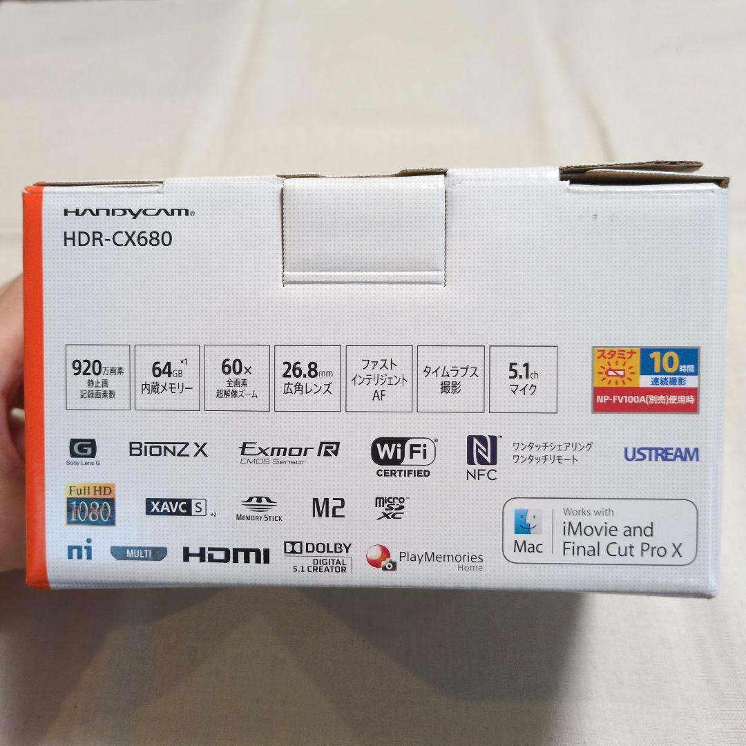 SONY HANDYCAM HDR-CX680 ビデオカメラ 2024年製 白色