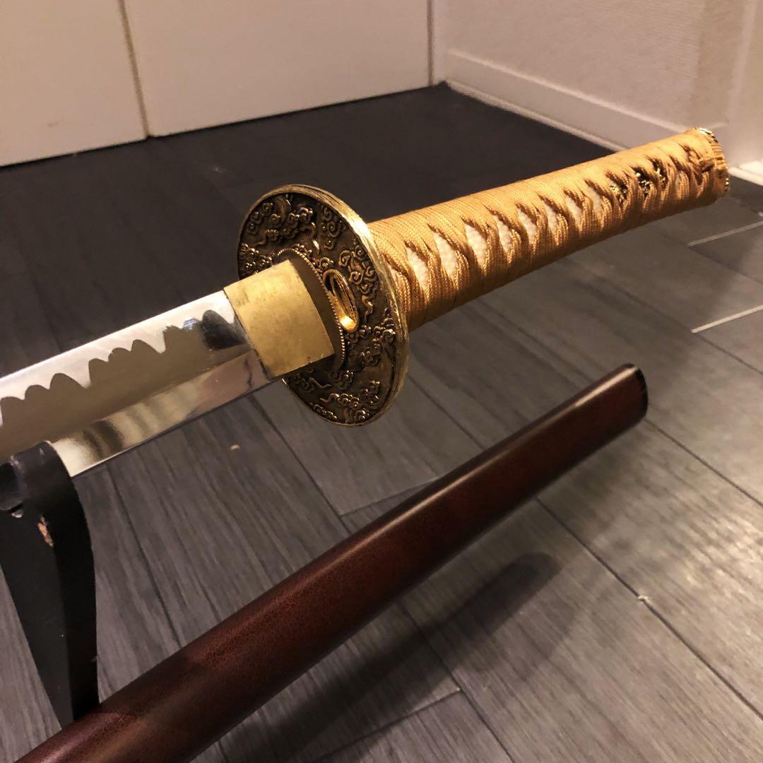 高級模造刀　居合刀　優波紋　茶拵え