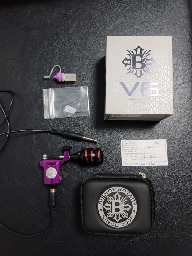 Bishop Rotary V6 オリジナルタトゥーマシン 紫