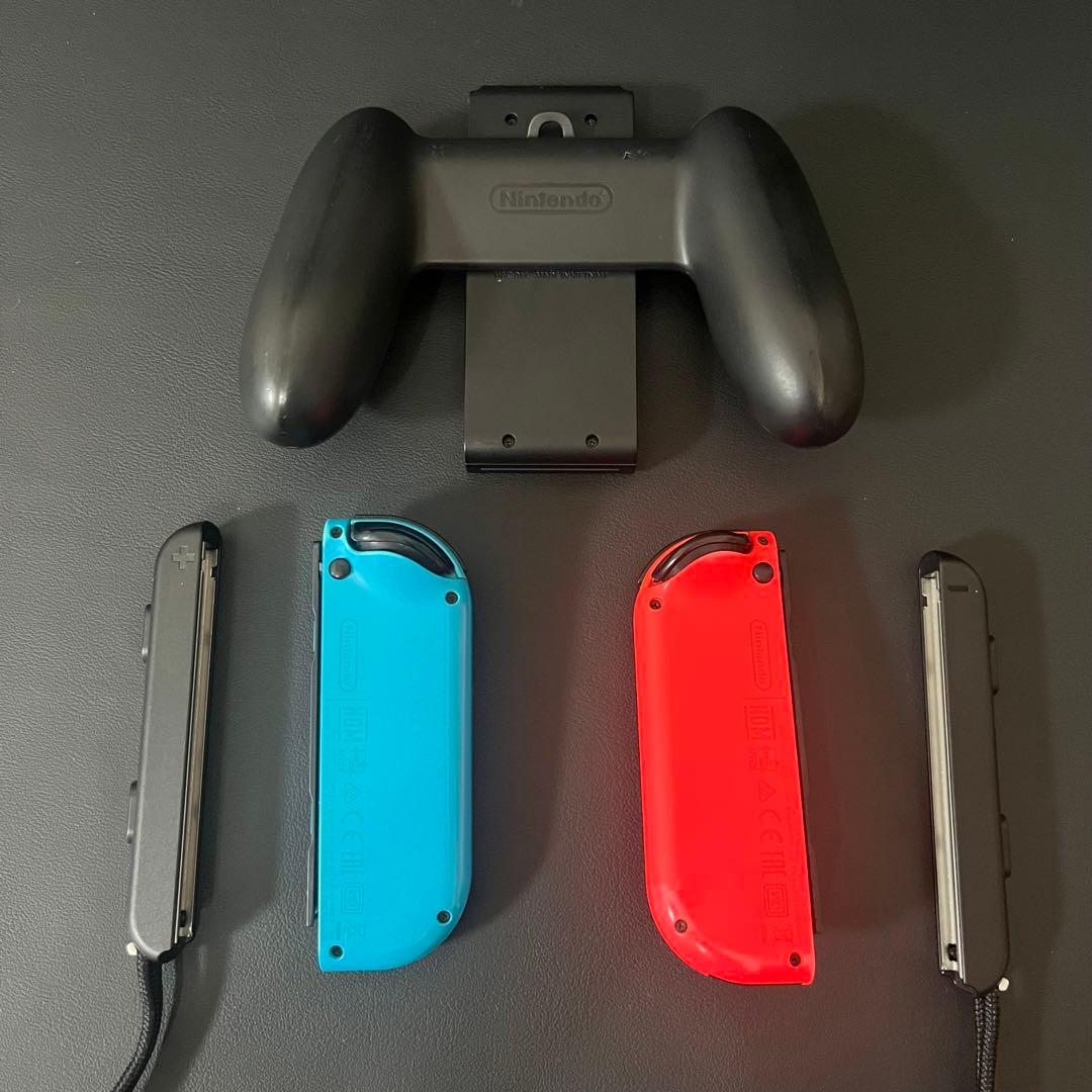 【美品/新品スティック交換済み/完品/動作確認OK】Switch 本体 青/赤