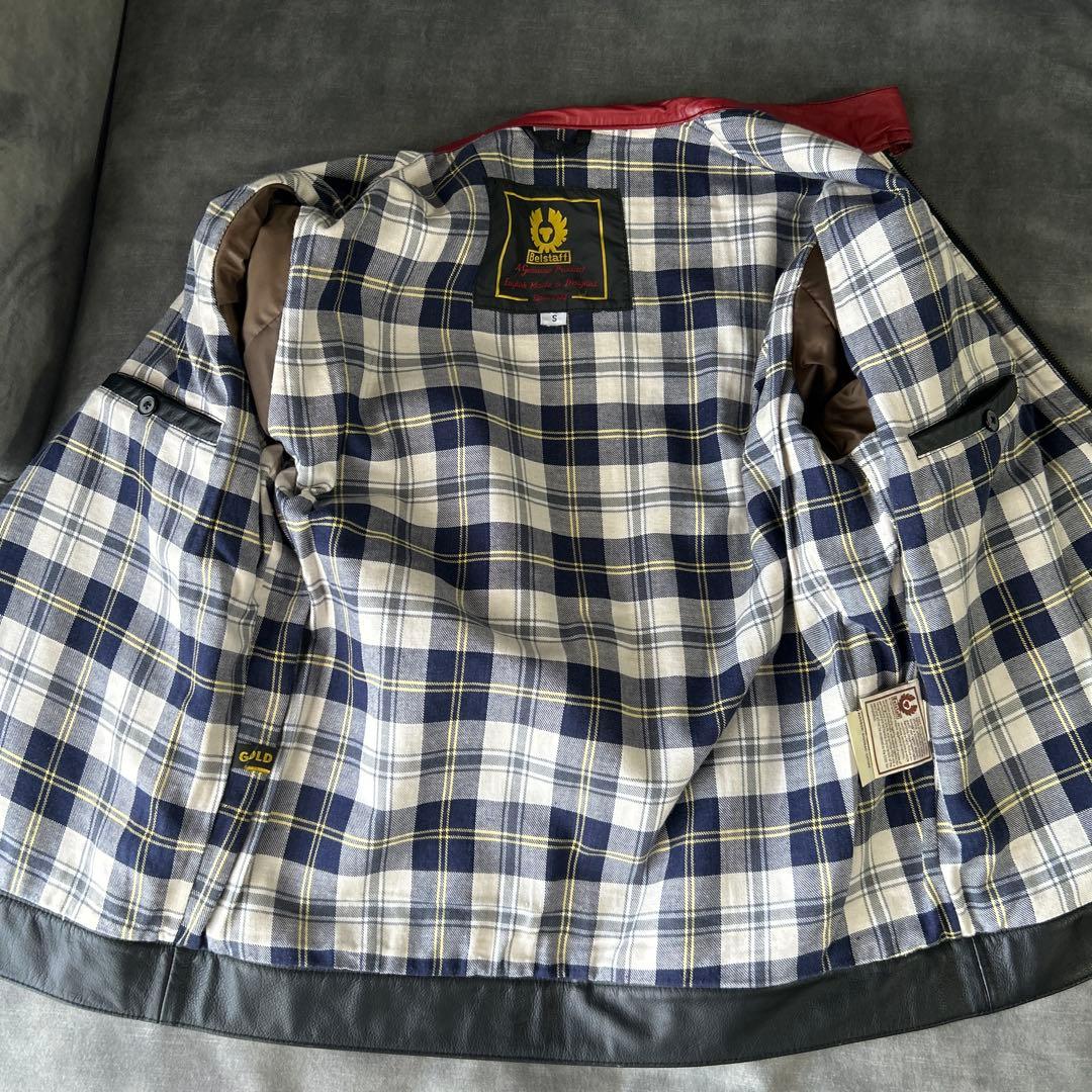 Belstff レザーライダースジャケット 黒 　S