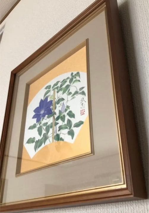 山田武志「　鉄線花　」日本画