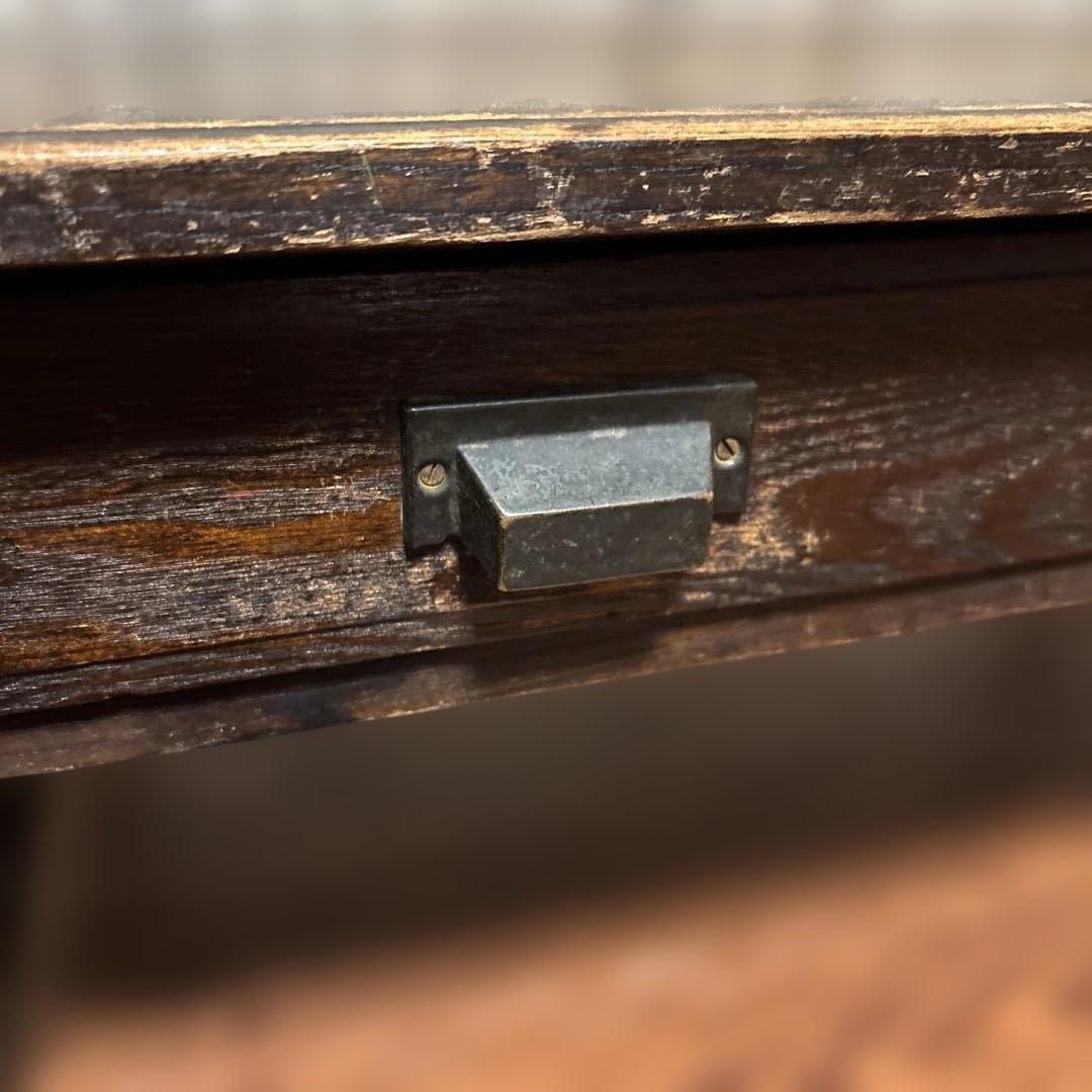 昭和レトロ 木製文机 書斎机 ローテーブル 座卓 古家具 経台ビンテージ