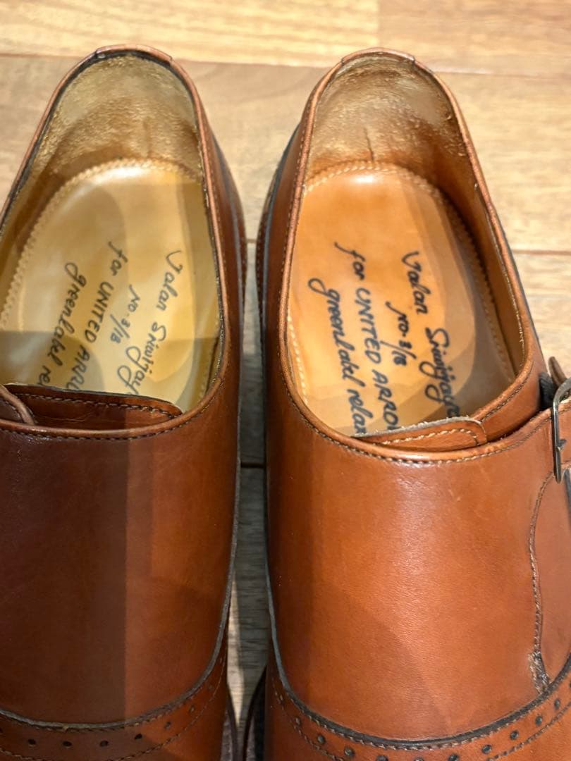 ジャランスリワヤ 革靴 メダリオン プレーントゥ ブラウン 25cm