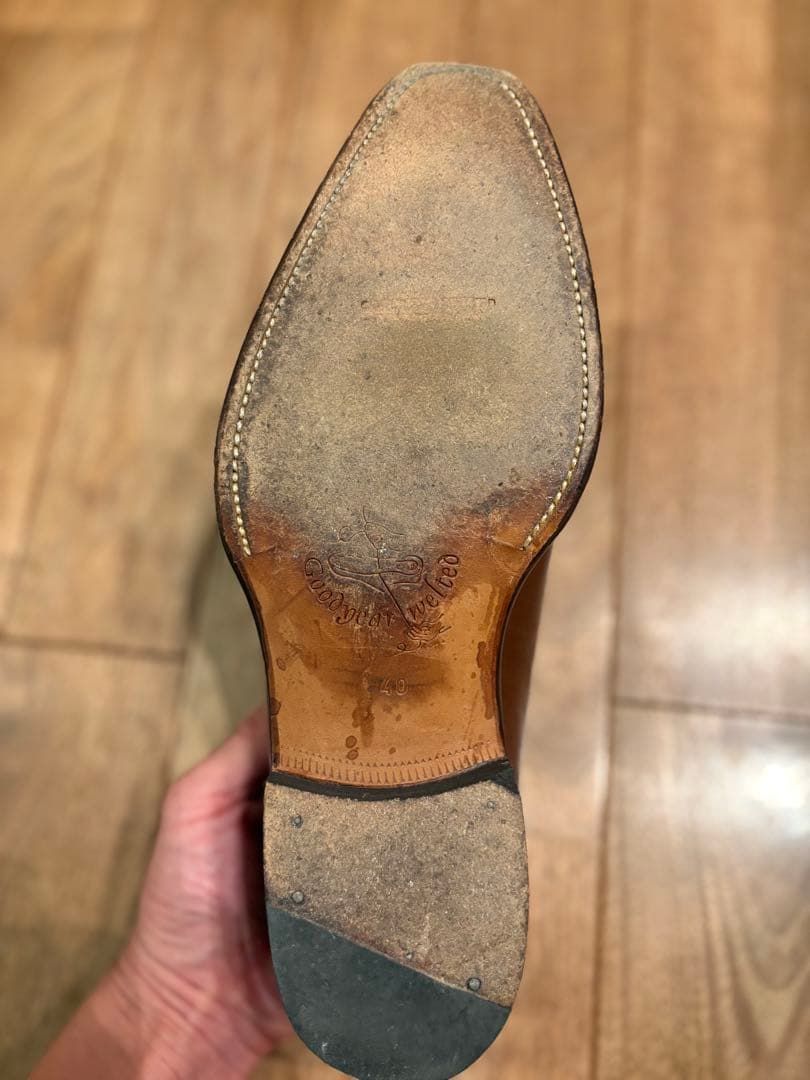 ジャランスリワヤ 革靴 メダリオン プレーントゥ ブラウン 25cm