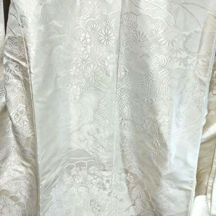 白無垢 打ち掛け御所車に草花Y