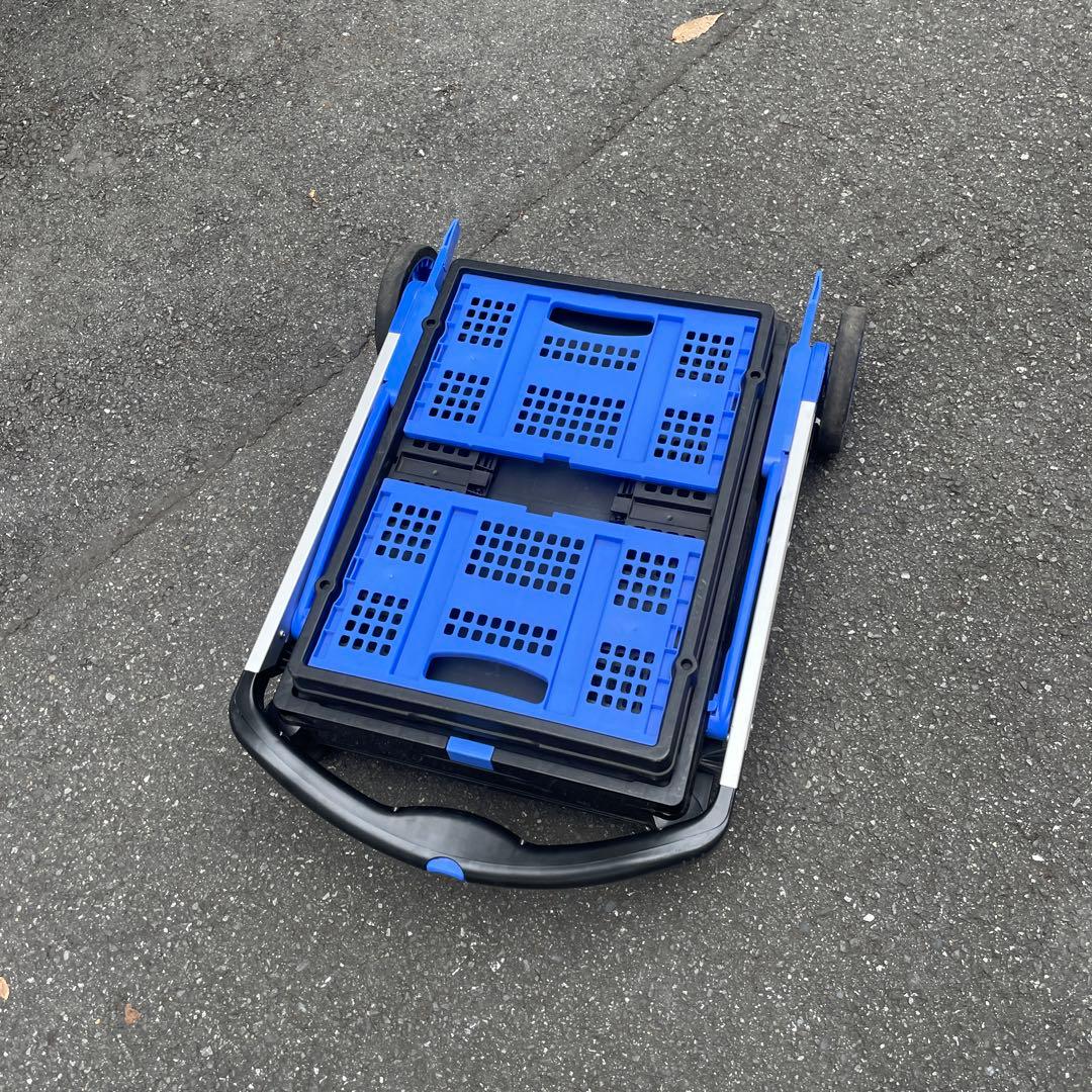 折りたたみ式カート ショッピングカート ダブルレイヤートローリー/ヤ