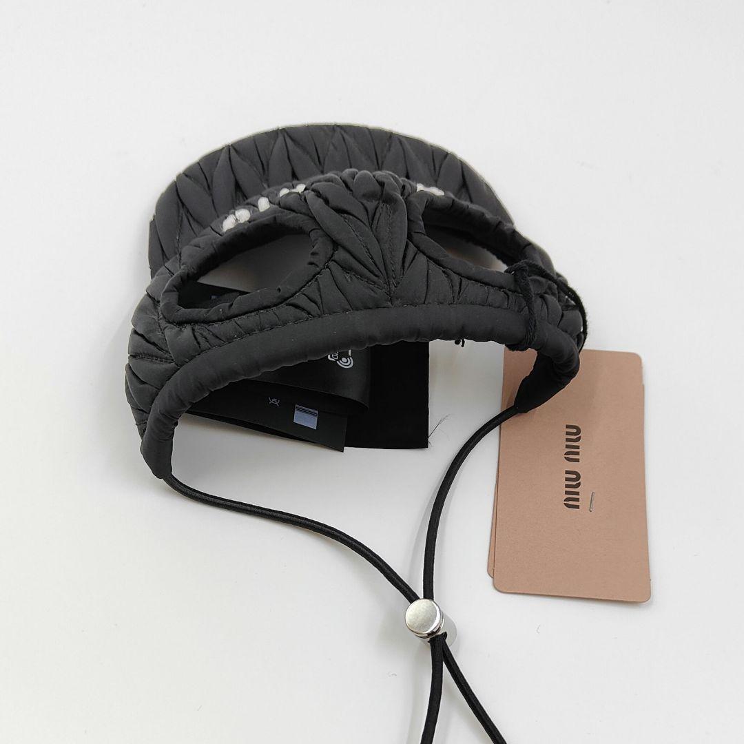 【激カワ】【miumiu】犬用 帽子ドッグキャップ ハット サンバイザー 黒