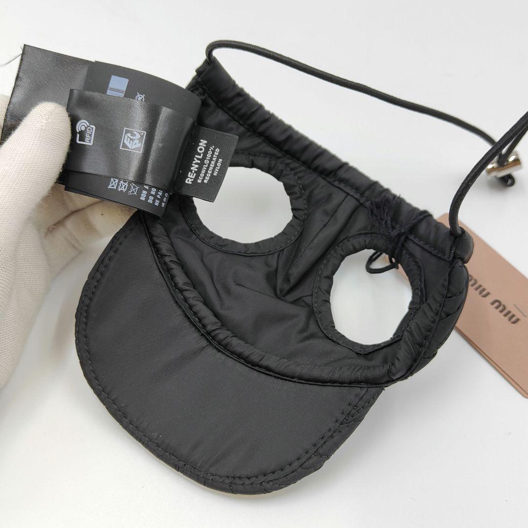 【激カワ】【miumiu】犬用 帽子ドッグキャップ ハット サンバイザー 黒