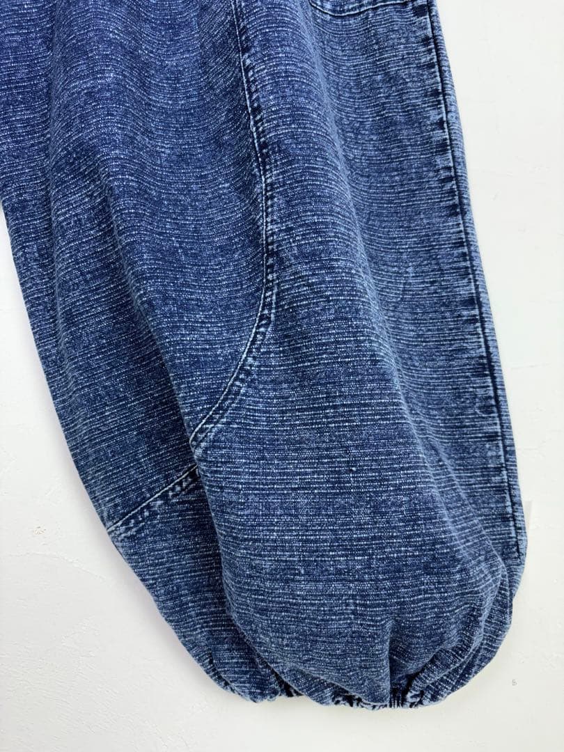 【新品】藍染　ストーンウォッシュ　タイパンツ　バルーン　男女兼用　F455