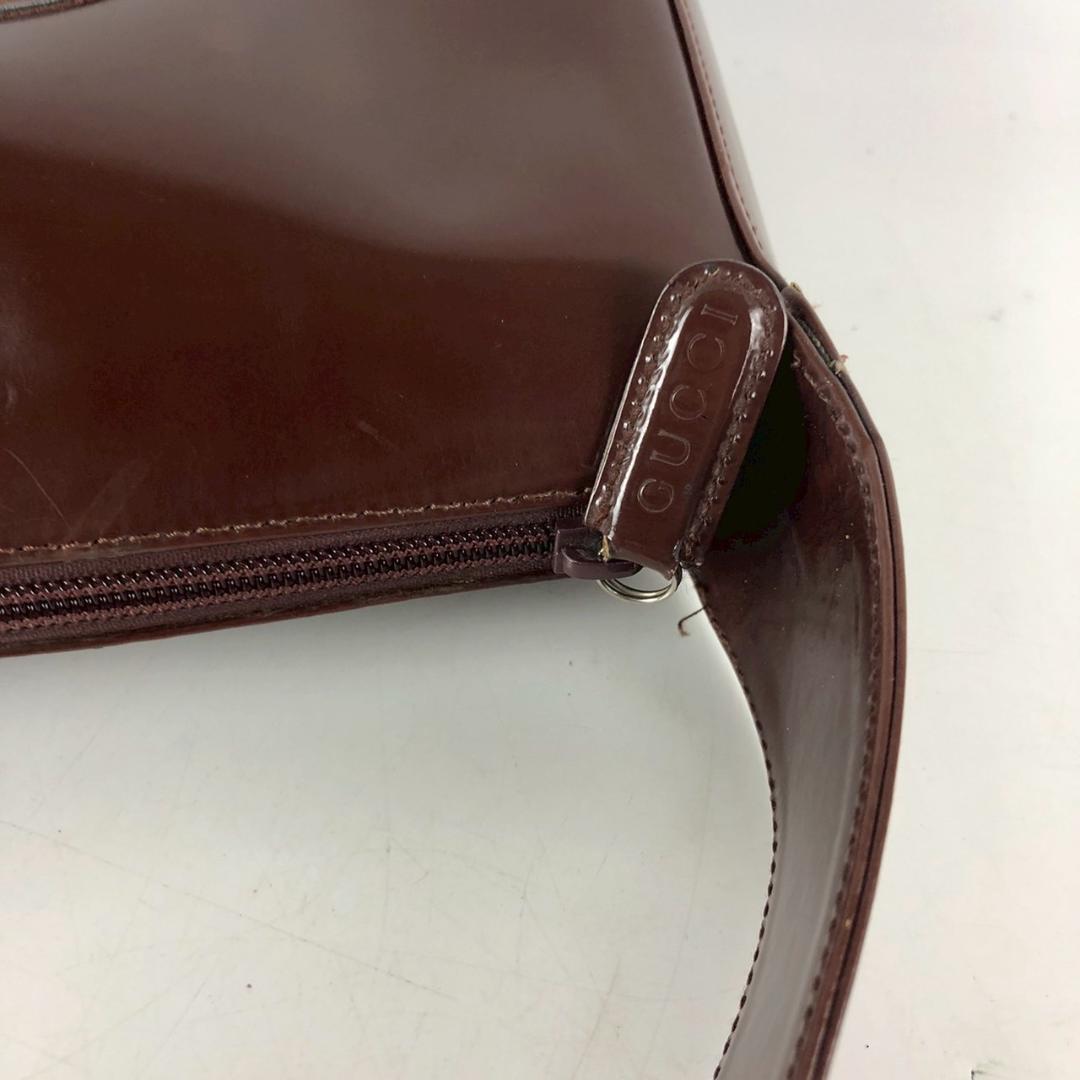 GUCCI グッチ エナメル ショルダーバッグ レッド レディース ブランド