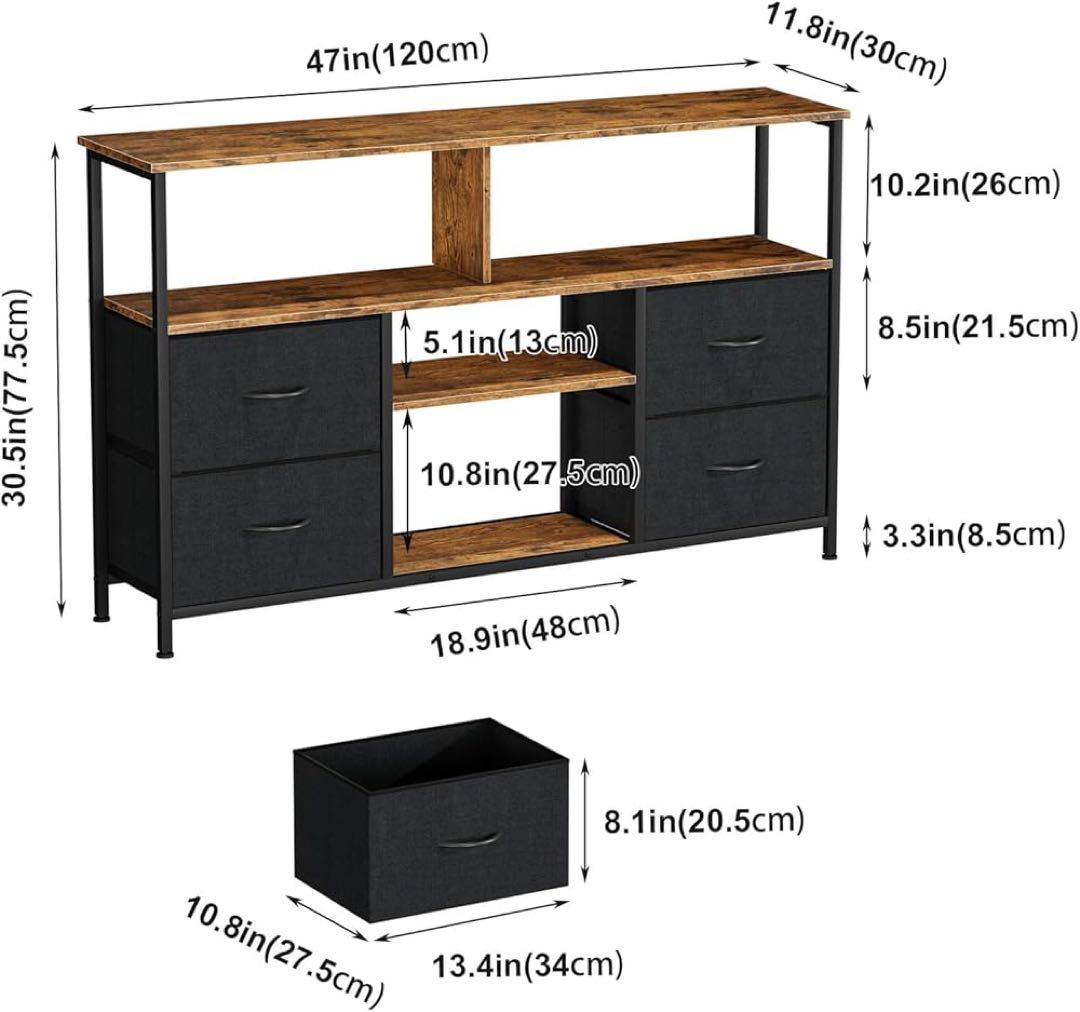 【大特価】テレビ台 テレビボード 47型対応テレビ棚 簡単組立 収納棚 大容量