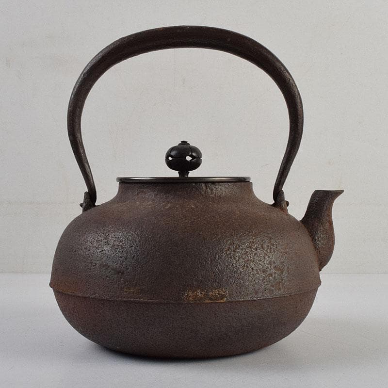 煎茶道具　釜師　菊池政光作　鉄瓶　共箱　D　R9449H