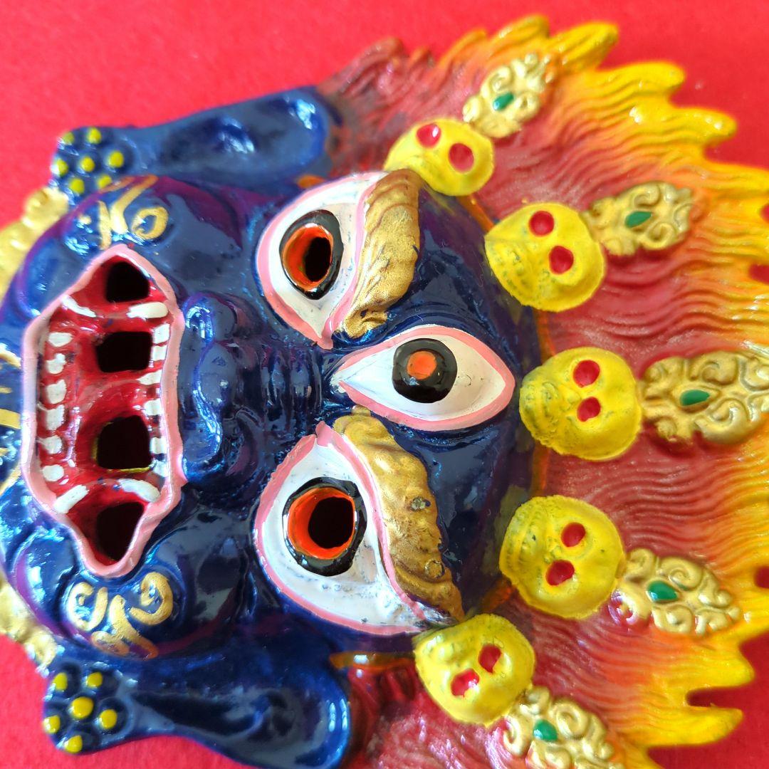 クリェーターの方に…貴重品…金属製マハーカーラ迫力満点の飾り面、密教法具！