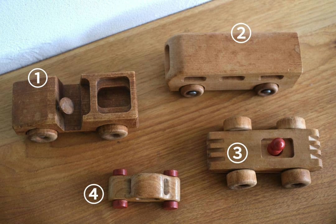 フィンランド JUKKA他 木製玩具 車 乗り物 5種セット