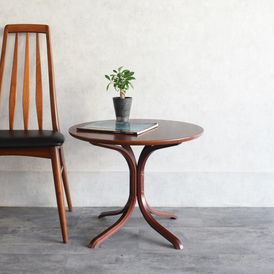 デンマーク 北欧ヴィンテージ ラウンド ローテーブル サイドテーブル 北欧家具
