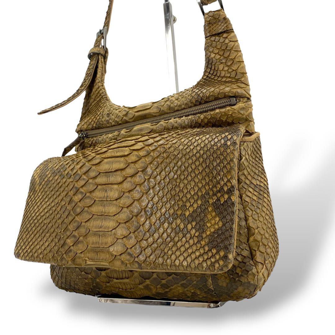【美品】ARUKAN ショルダーバッグ 斜め掛け エキゾチックレザー 本革