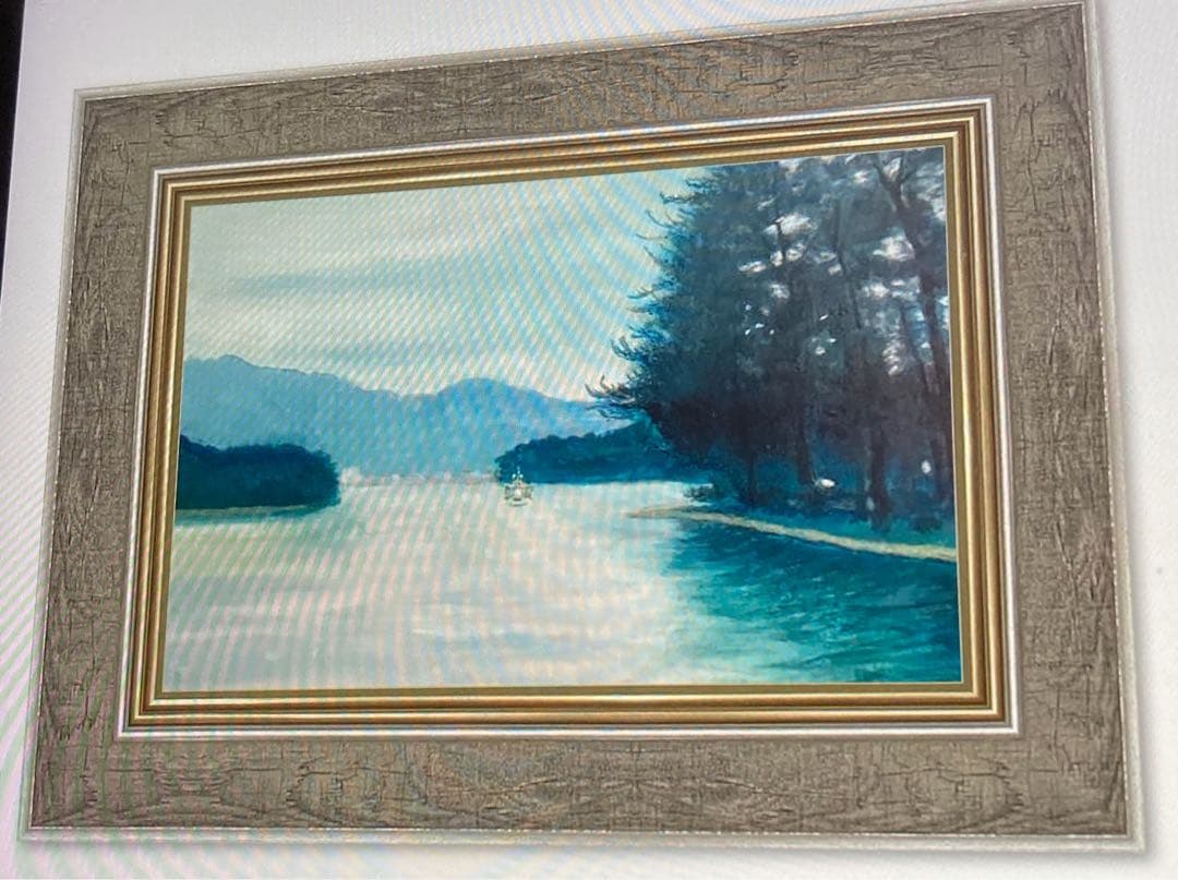 油絵「雨上がり」P4号