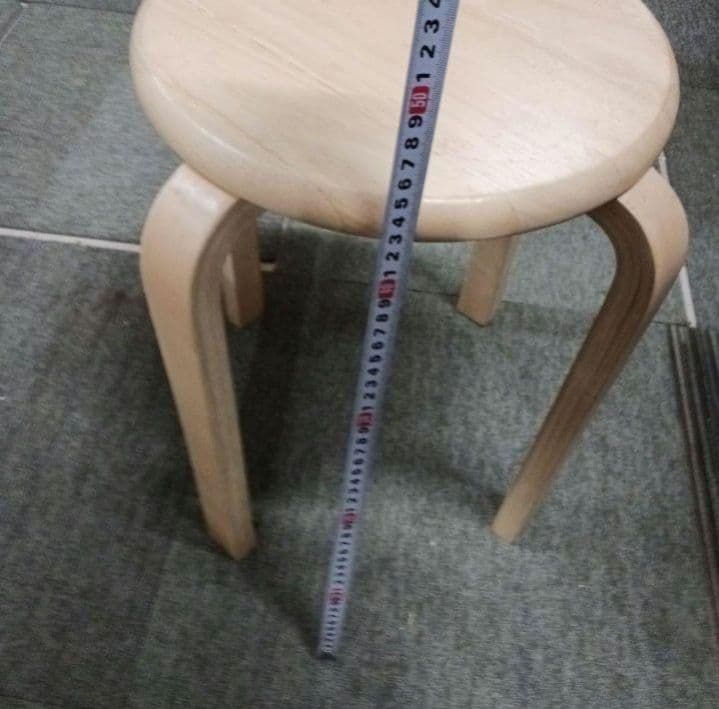 スツール 木製 1脚 天然木 丸椅子 シンプル スタッキング ４脚セット K ⑬