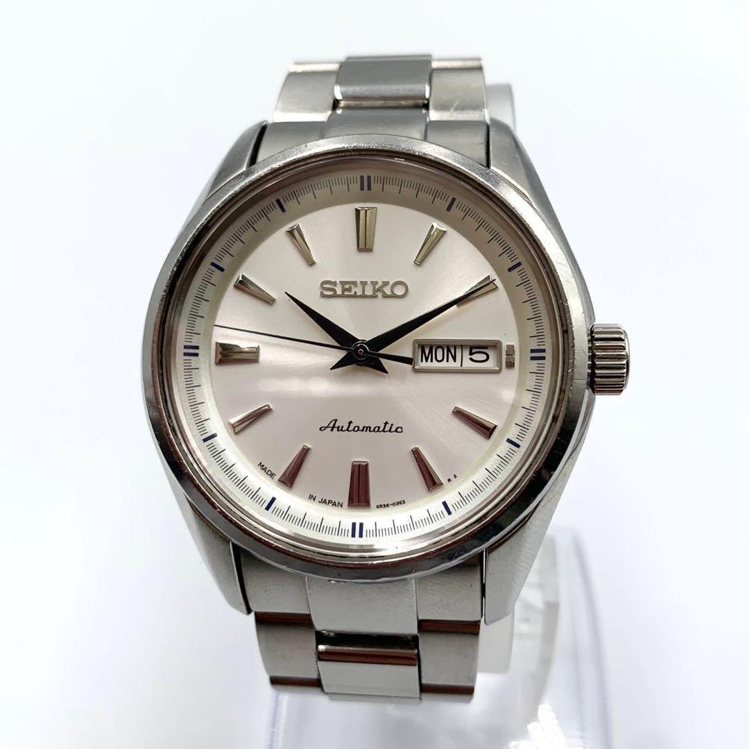 稼働 SEIKO メンズ腕時計 自動巻き 裏スケルトン デイデイト.