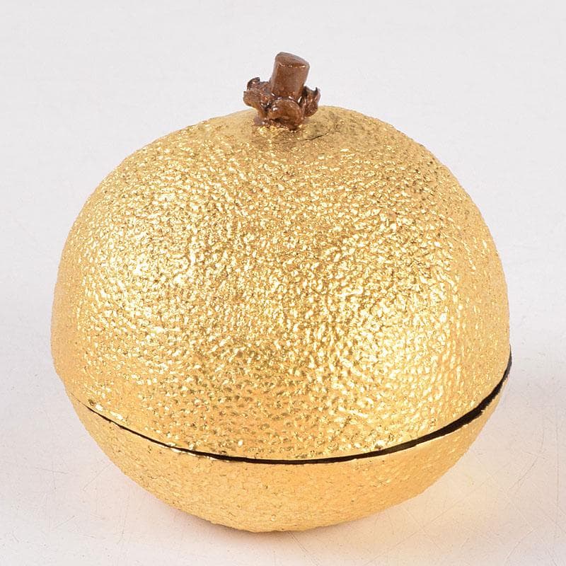 茶道具　村田道寛作　金蒔絵　蜜柑香合　共箱　V　8370