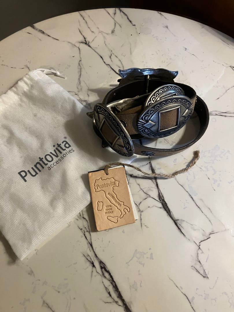 Whim Gazette Puntovita レザーコンチョベルト