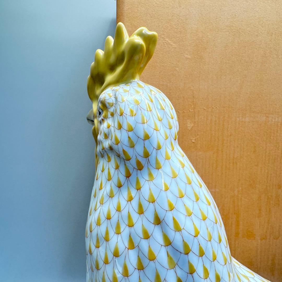 DA1301 ヘレンド　herend 鶏　ニワトリ　鳥　置物　陶器