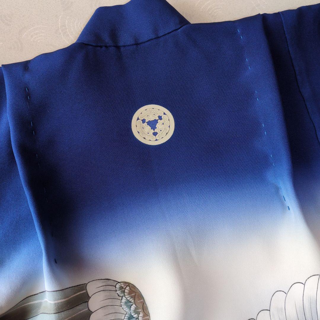 七五三３歳男の子正絹着物と正絹総絞り手縫いの被布（長襦袢付き）