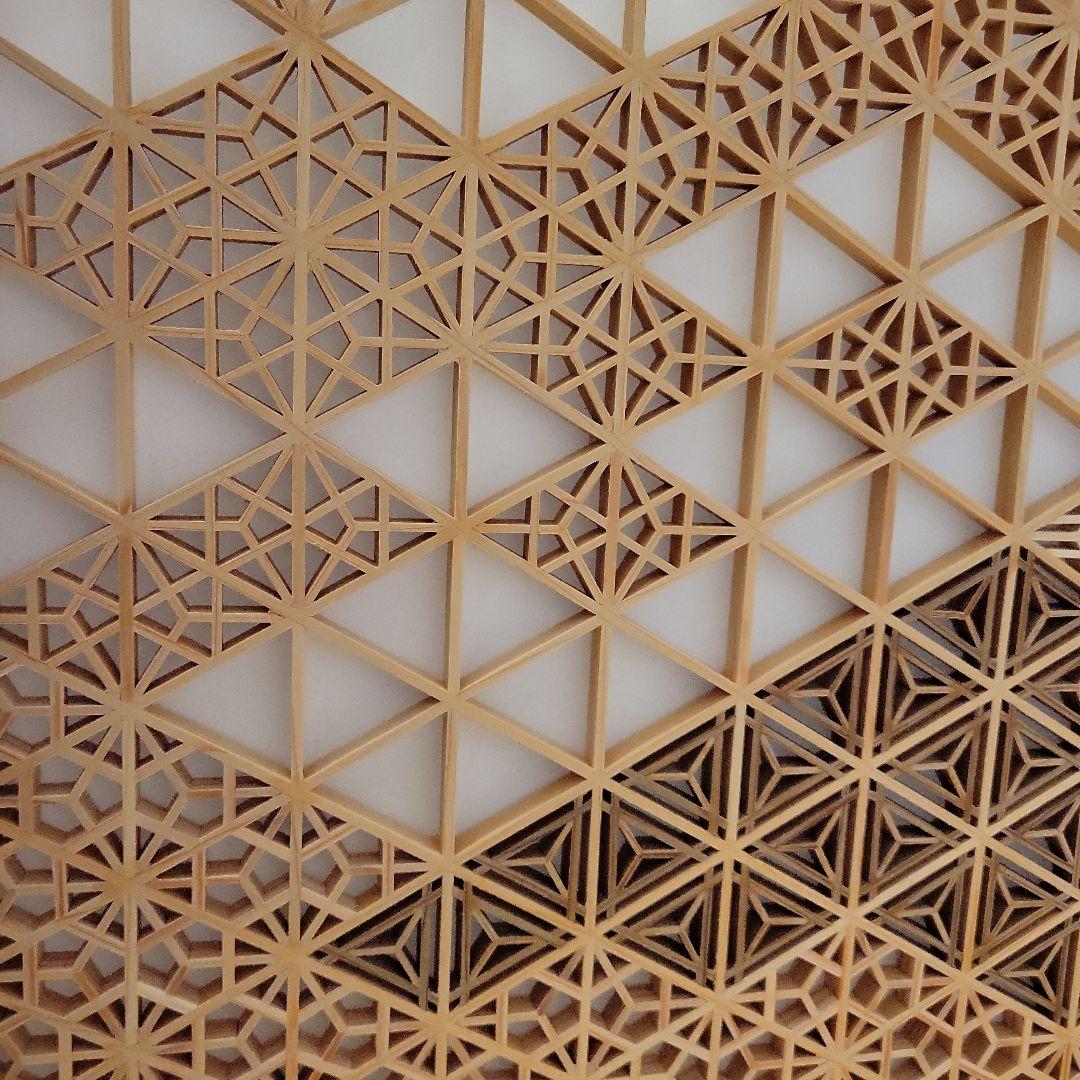 組子細工　組子　衝立　パーテーション　富士