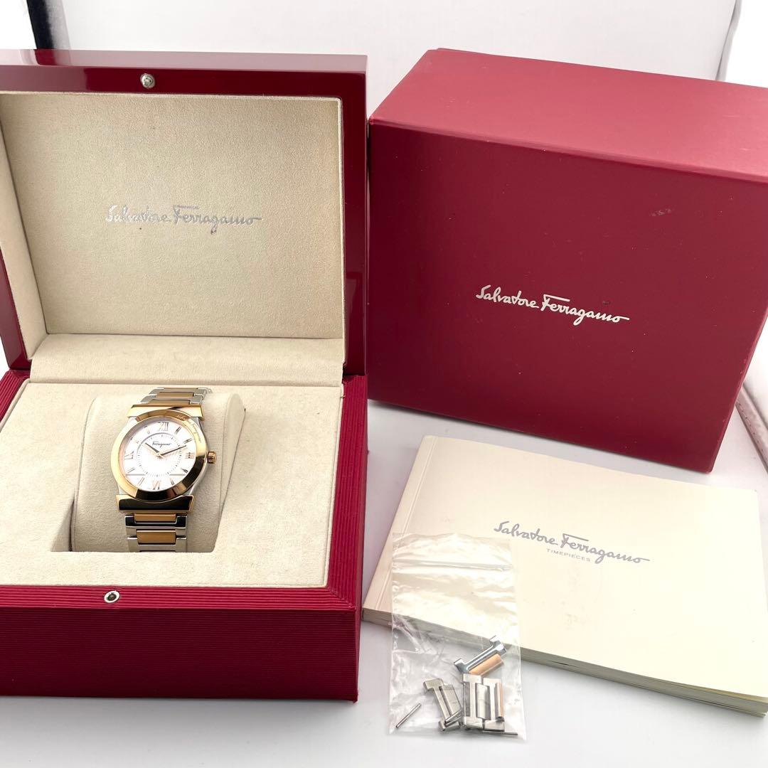 【稼働/新品電池/付属品完備】サルヴァトーレフェラガモ　ベガ　腕時計　メンズ