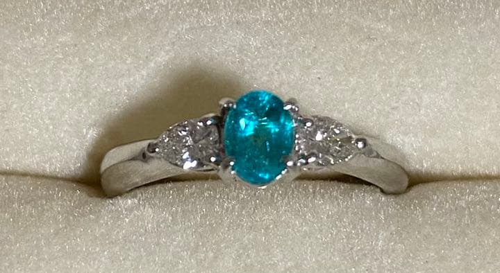 わ*る様 パライバトルマリン　リング　９号　刻印あり