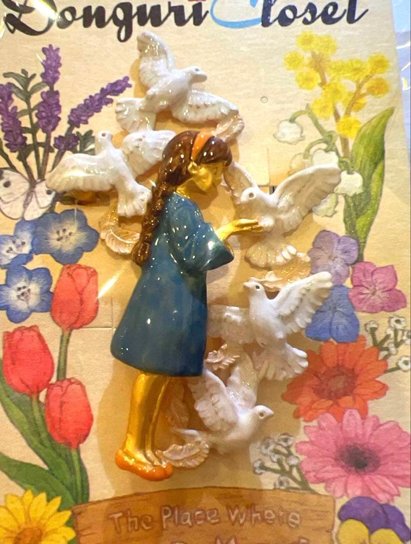 天空の城ラピュタ シータと白い鳩 限定 ブローチ