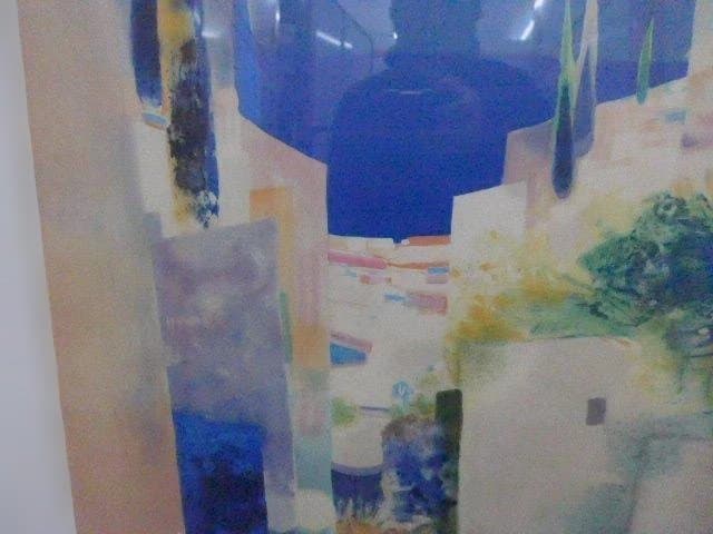 フランスのダニエル・ジェリスの幻想的なリトグラフ「地中海の風景 II 」です。