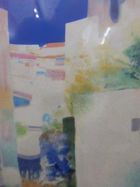 フランスのダニエル・ジェリスの幻想的なリトグラフ「地中海の風景 II 」です。