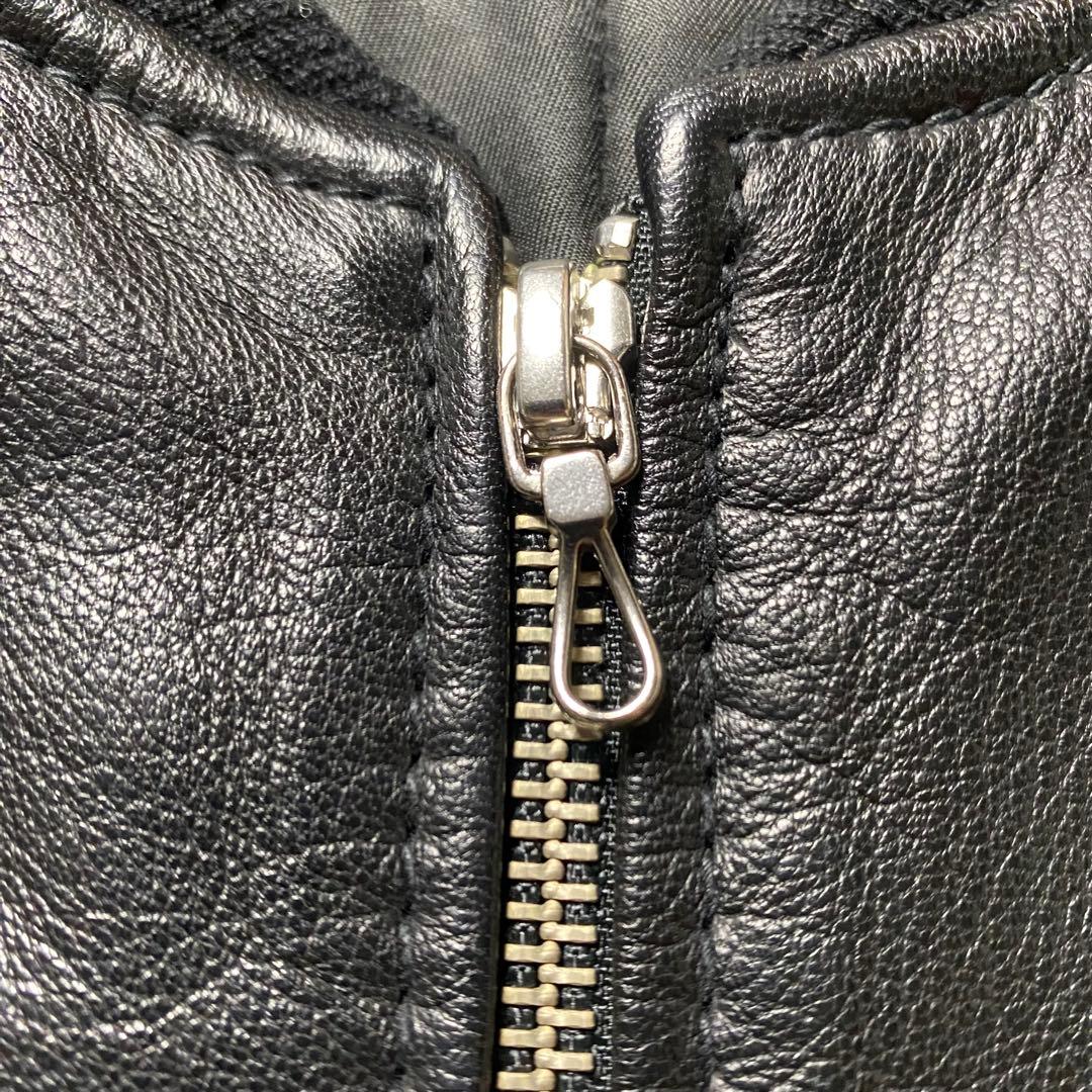 j92fr専用　美品　ナノユニバース　レザー　ブルゾン　本革　ゴートスキン