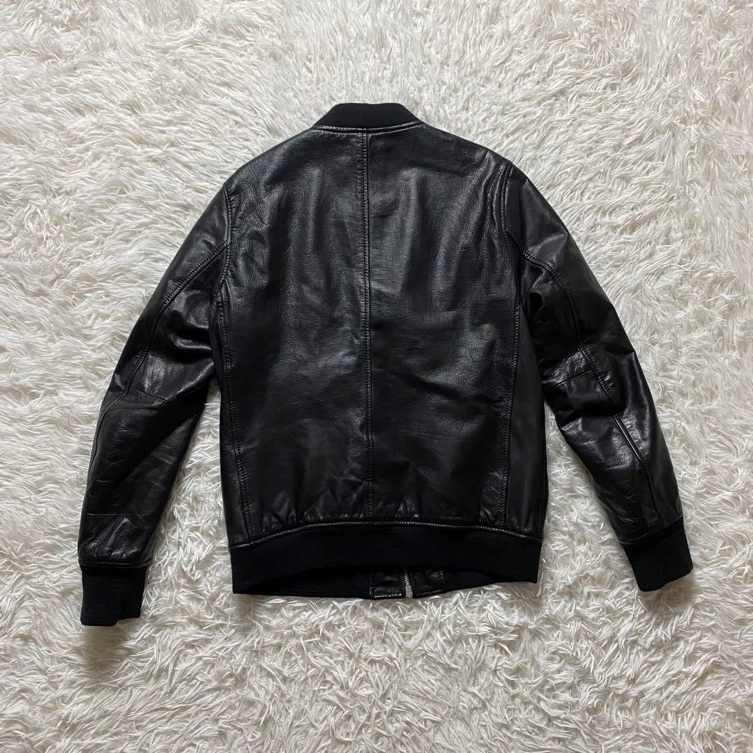 j92fr専用　美品　ナノユニバース　レザー　ブルゾン　本革　ゴートスキン